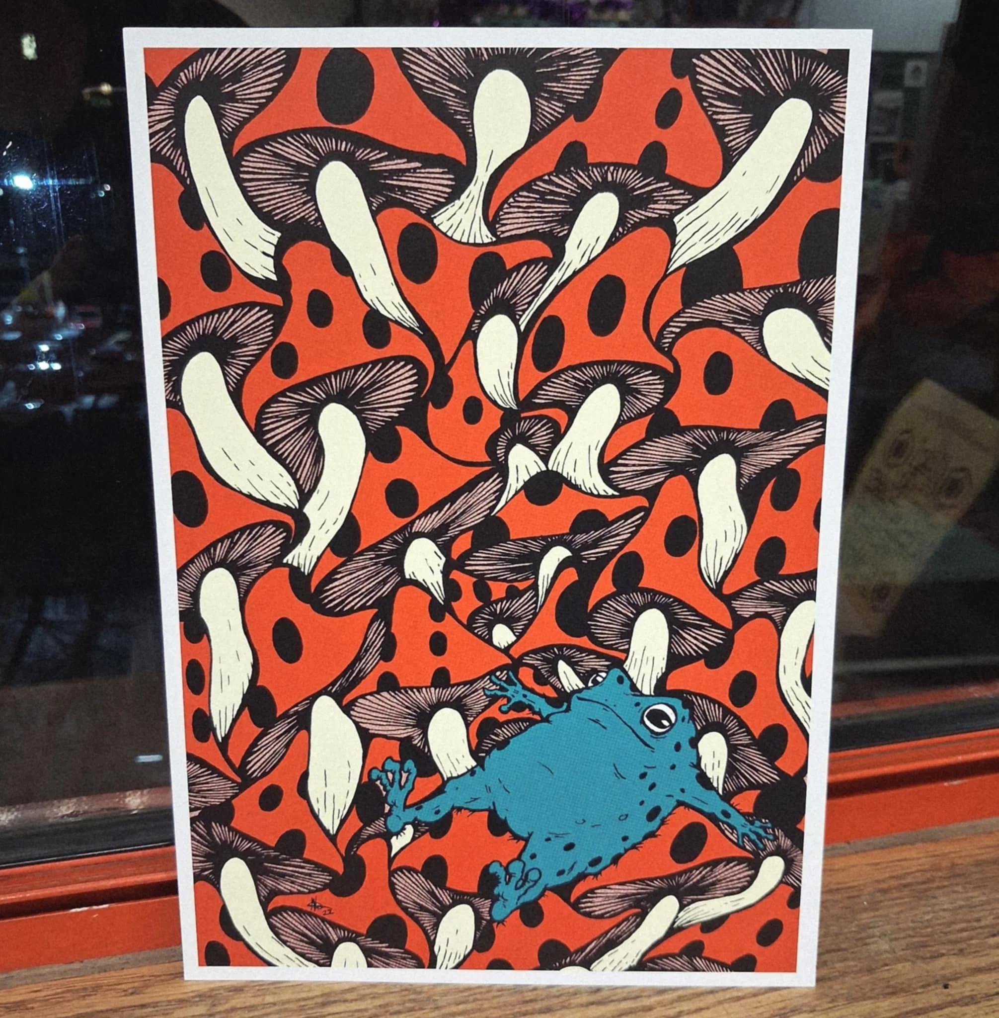 Frog in 'shrooms Print