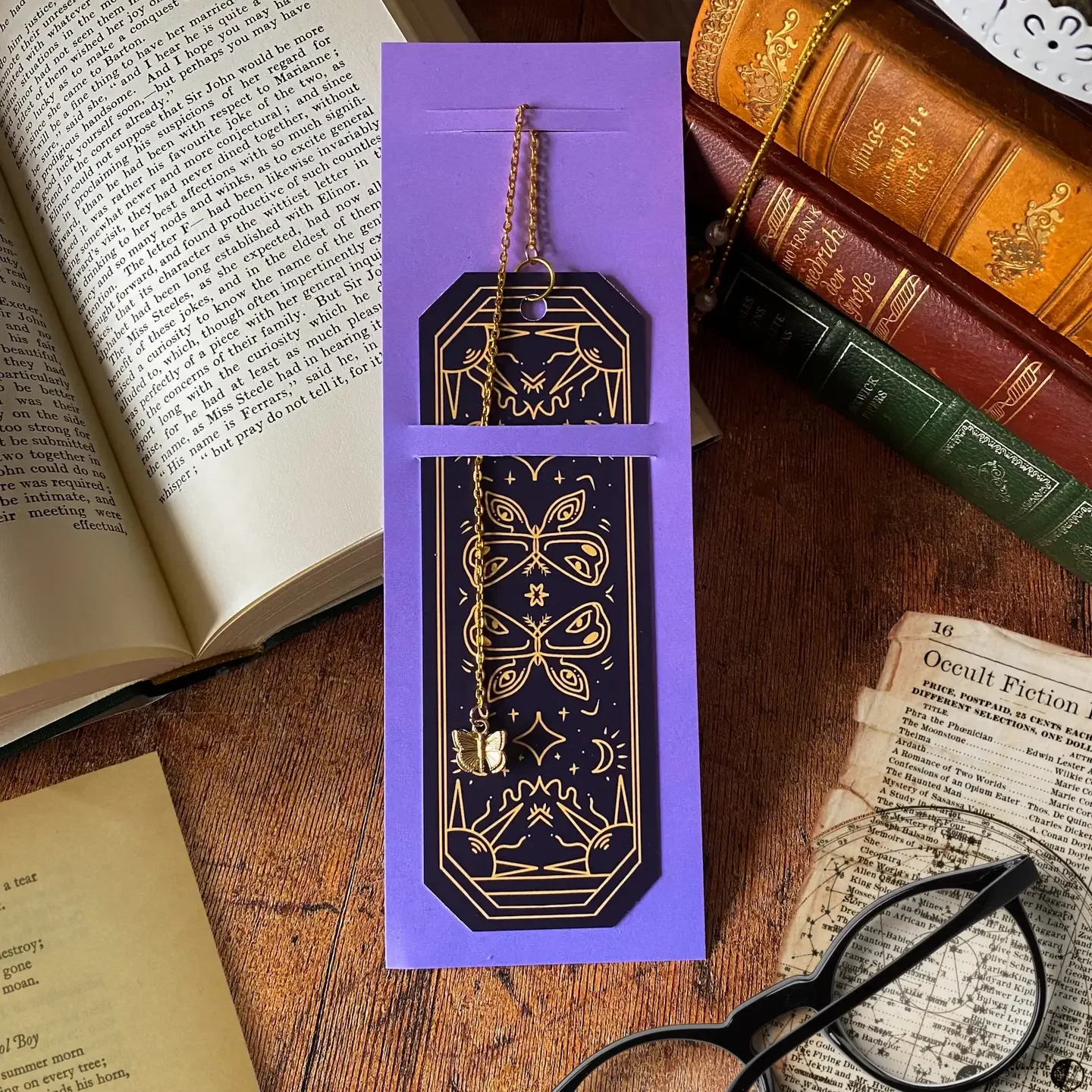 Celestial Butterfly Chain Bookmark