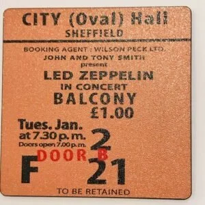 Led Zeppelin Concert Ticket Coaster