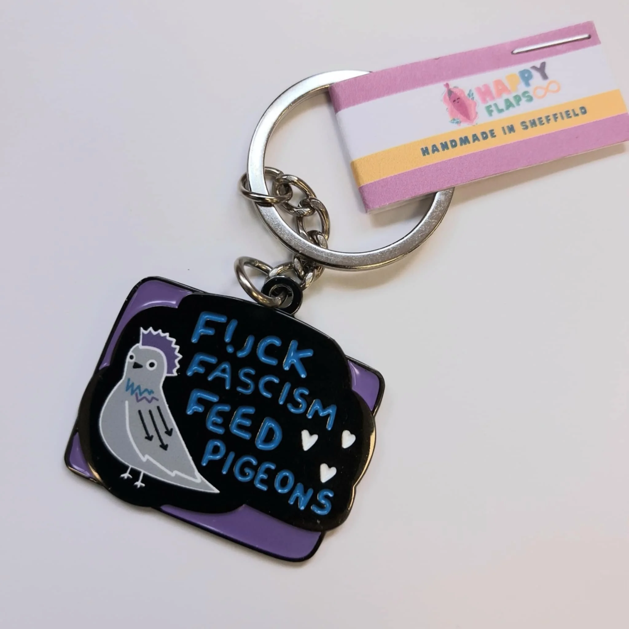 fascism pigeon keyring happy flaps.jpg