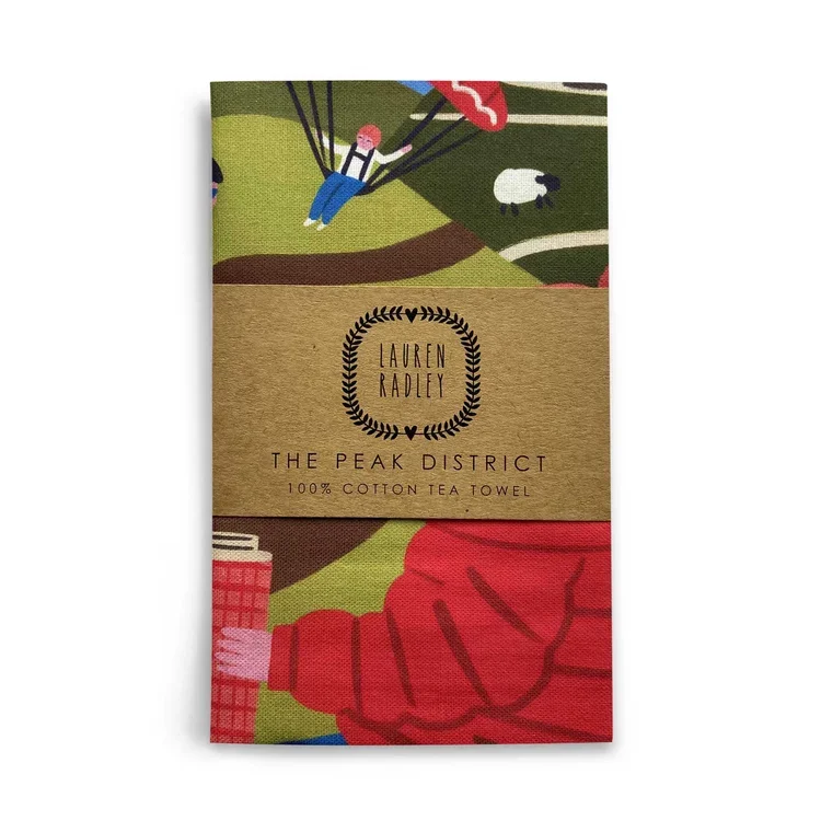 peak district modern tea towel.webp