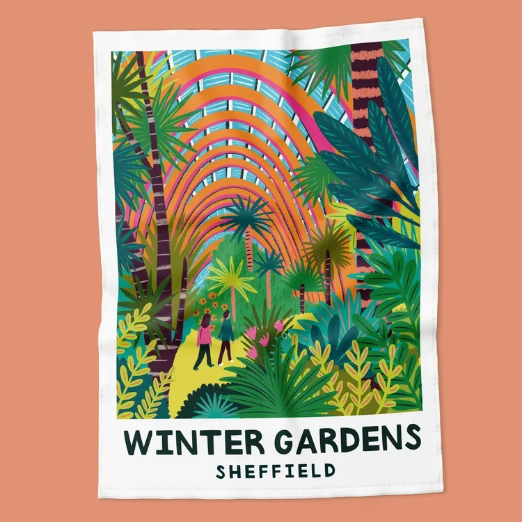 Sheffield Winter Gardens Tea Towel