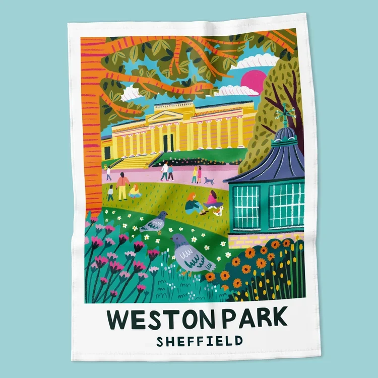 Weston Park Sheffield Tea Towel