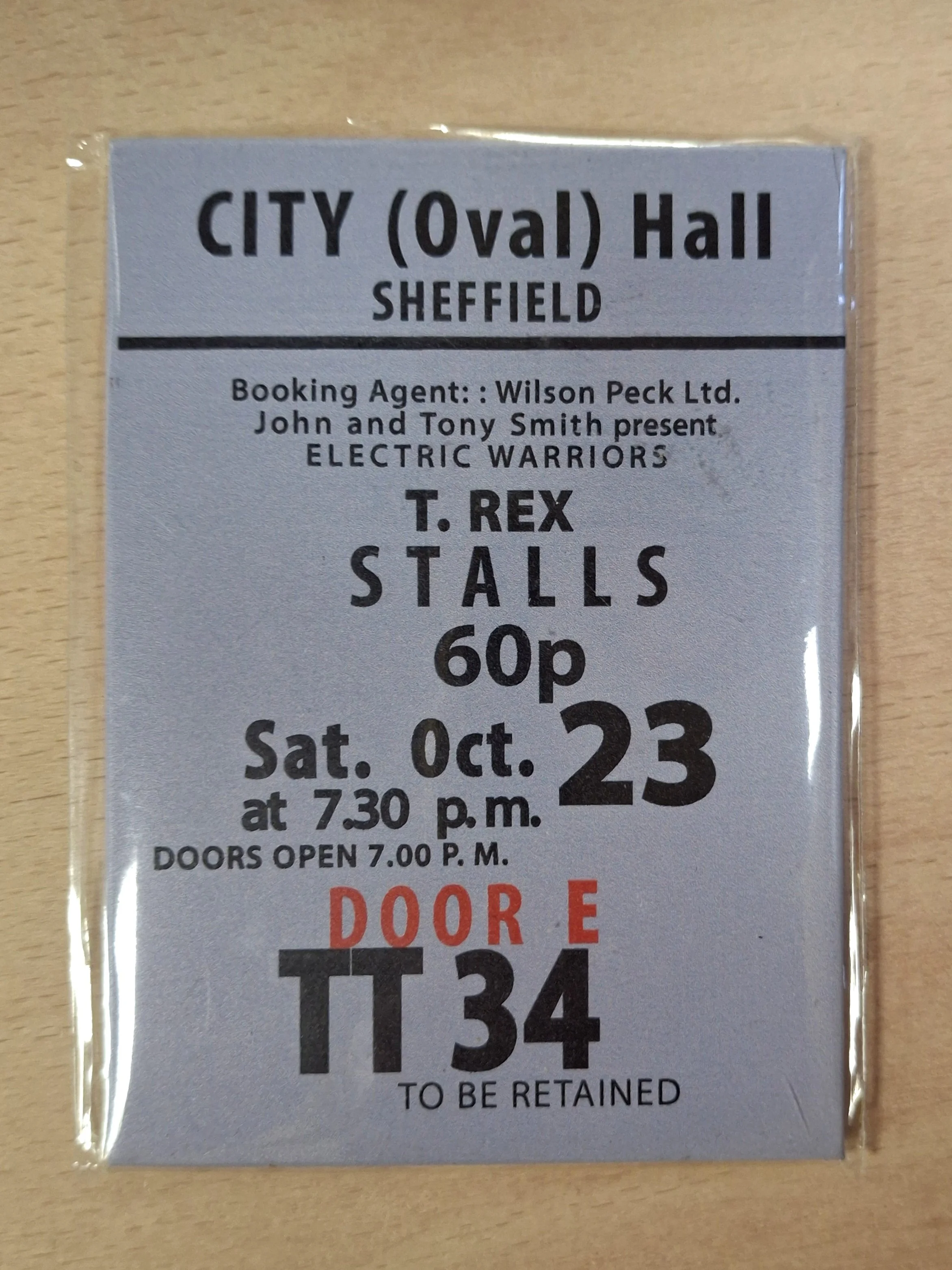 T.Rex Concert Ticket Magnet