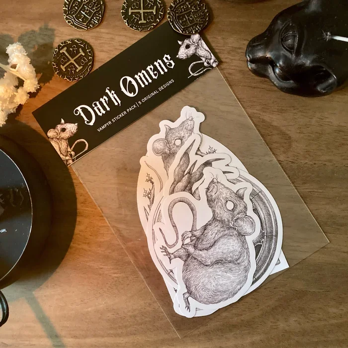 dark omens gothic sticker pack.webp