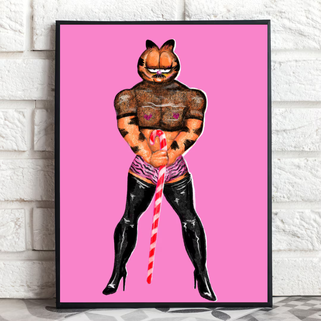 Sexy Garfield A4 Print