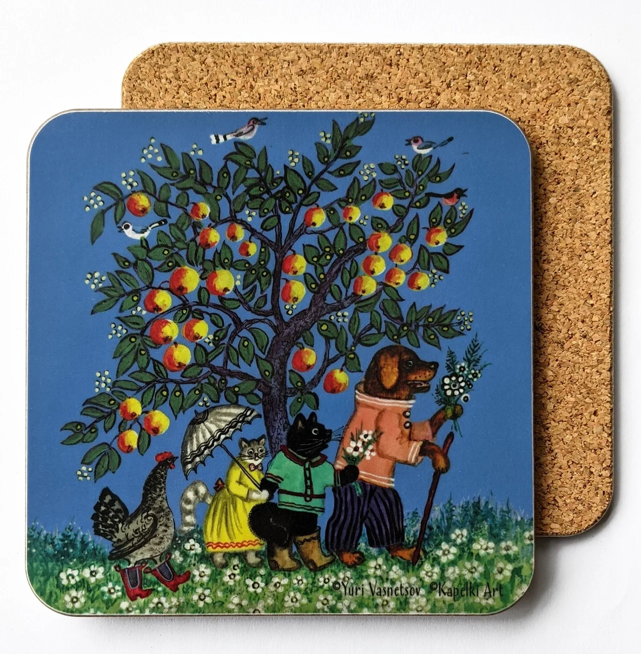 Animals Under the Apple Tree Coaster