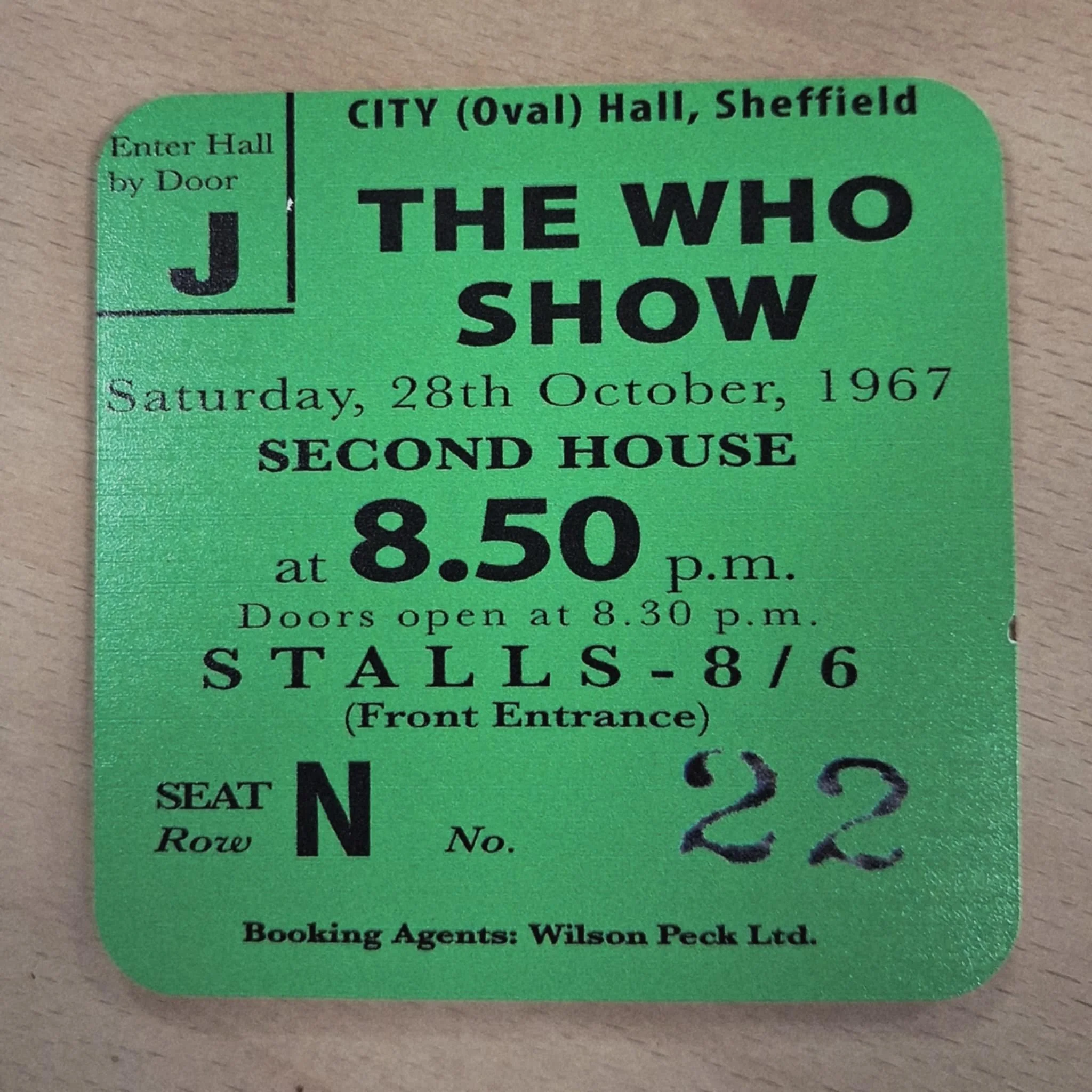 The Who Concert Ticket Coaster