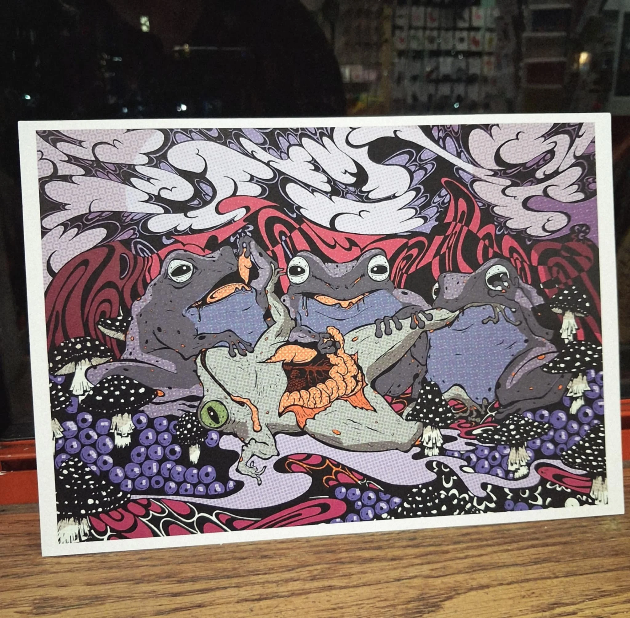 Cannibal Frogs Print