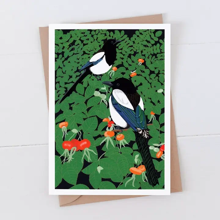 Magpies Blank Card