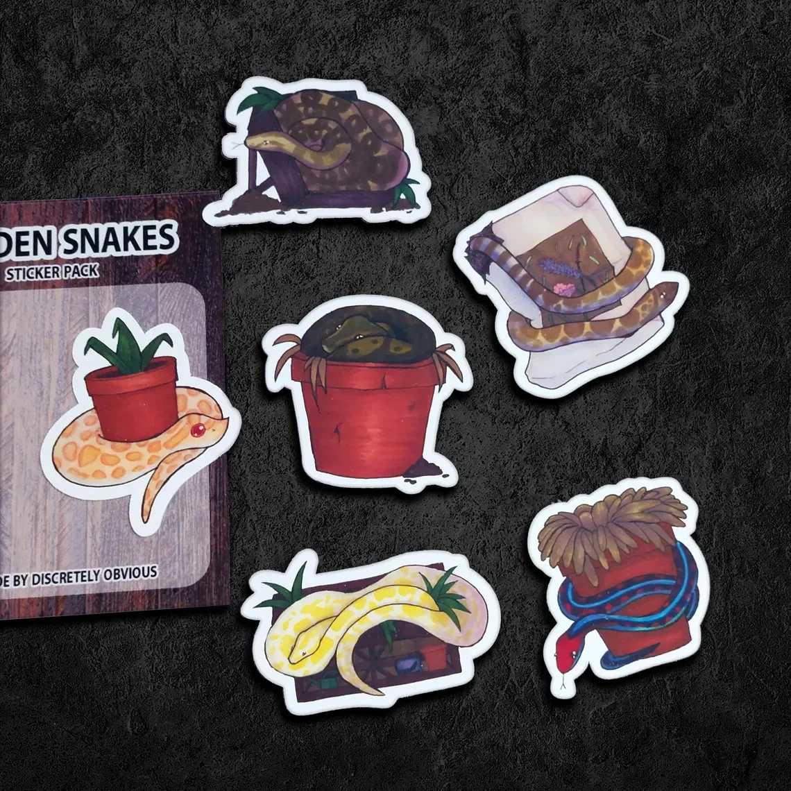 Garden snakes sticker pack.webp