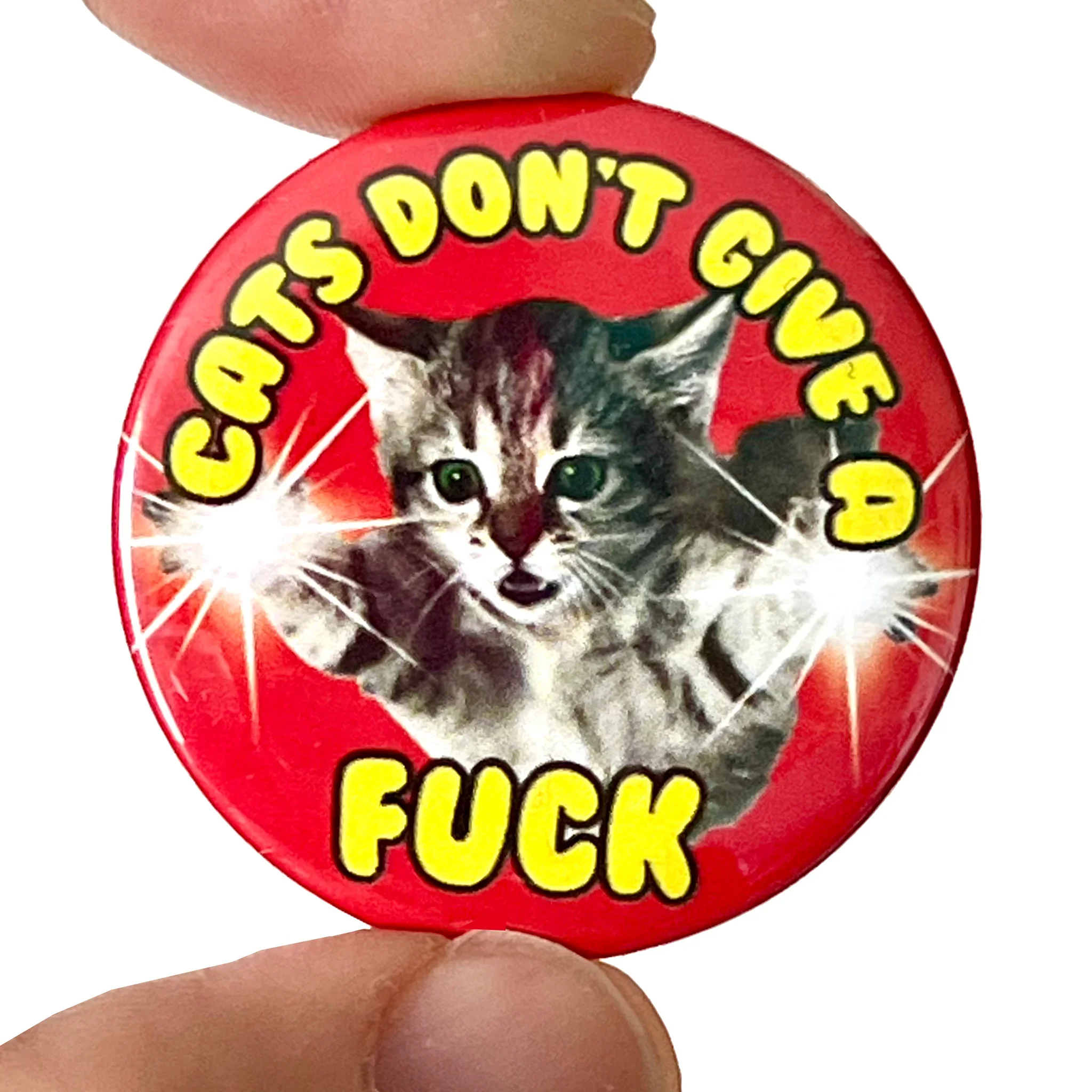 Cats Don't Give a Fuck Badge