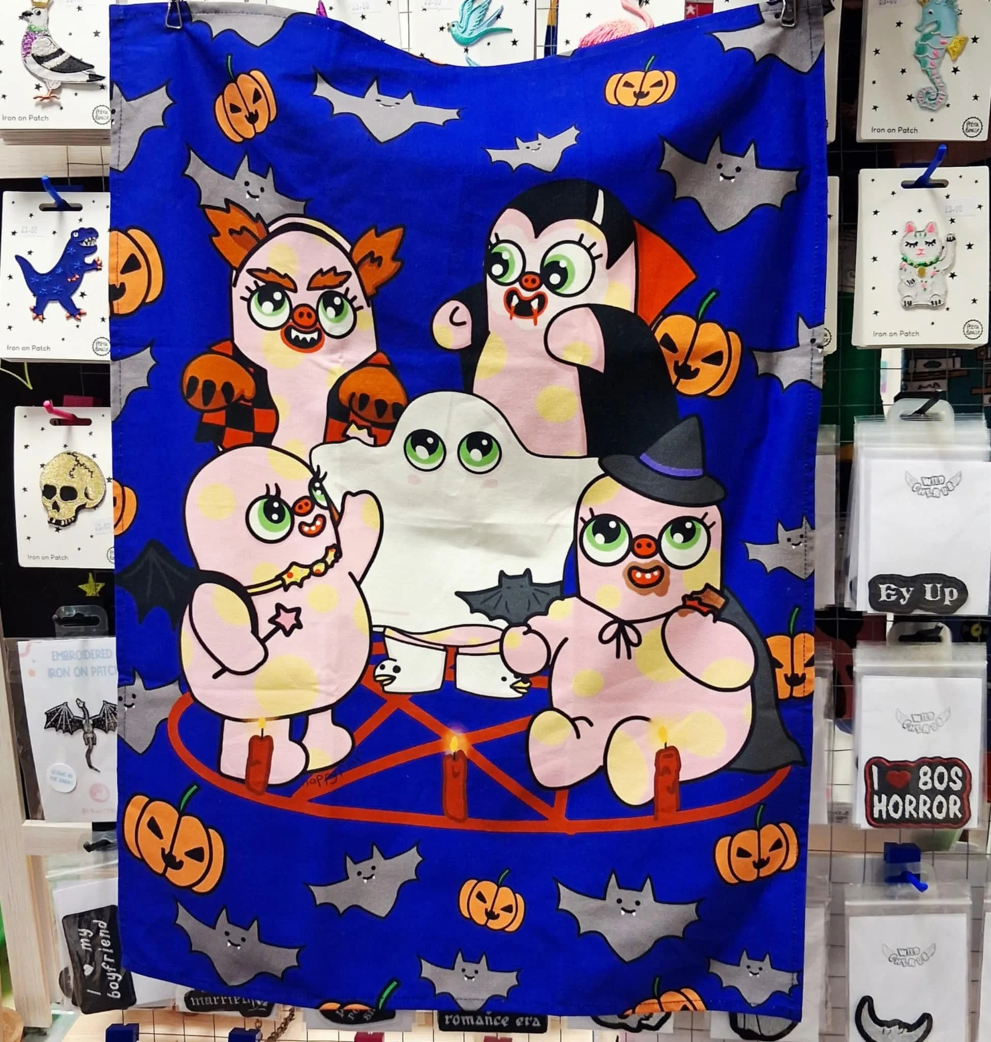 scary mr blobby tea towel happy flaps.jpg