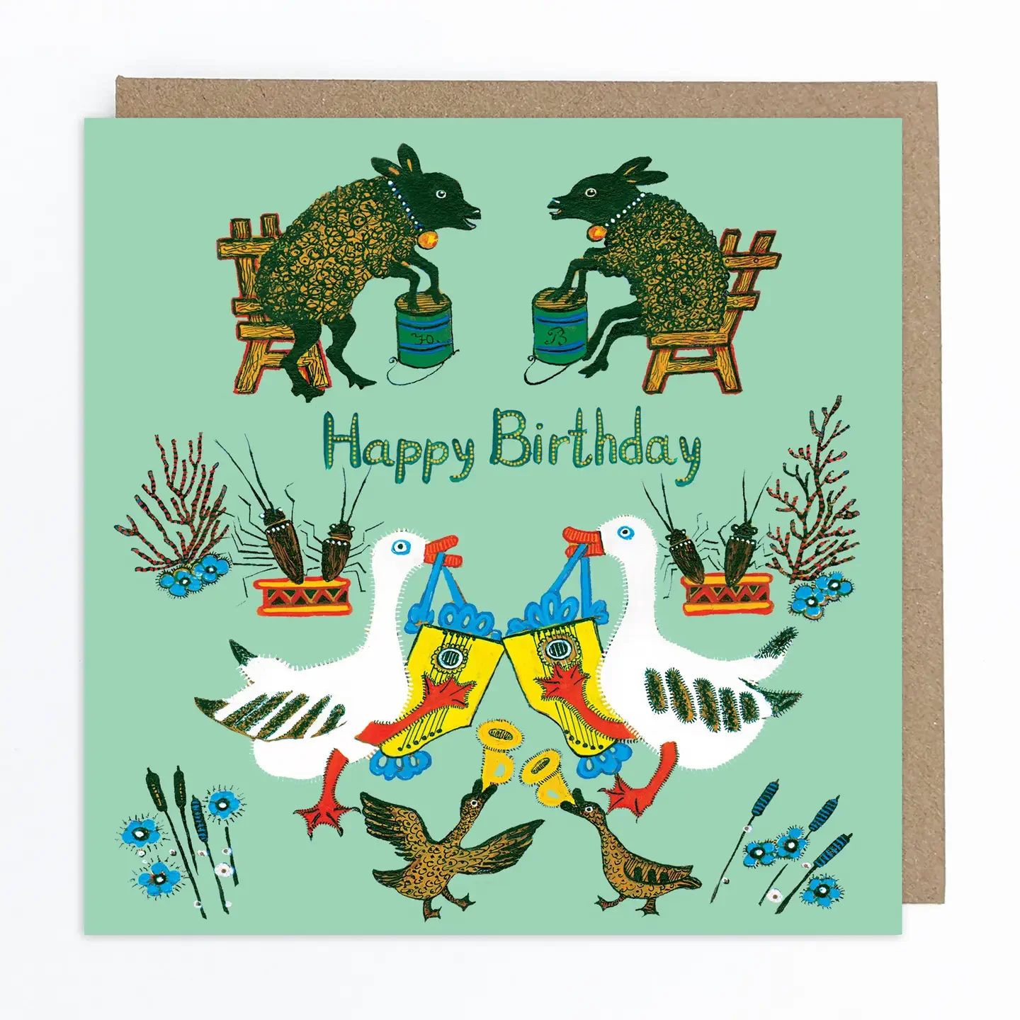 sheep and geese Vasnetsov birthday card.webp