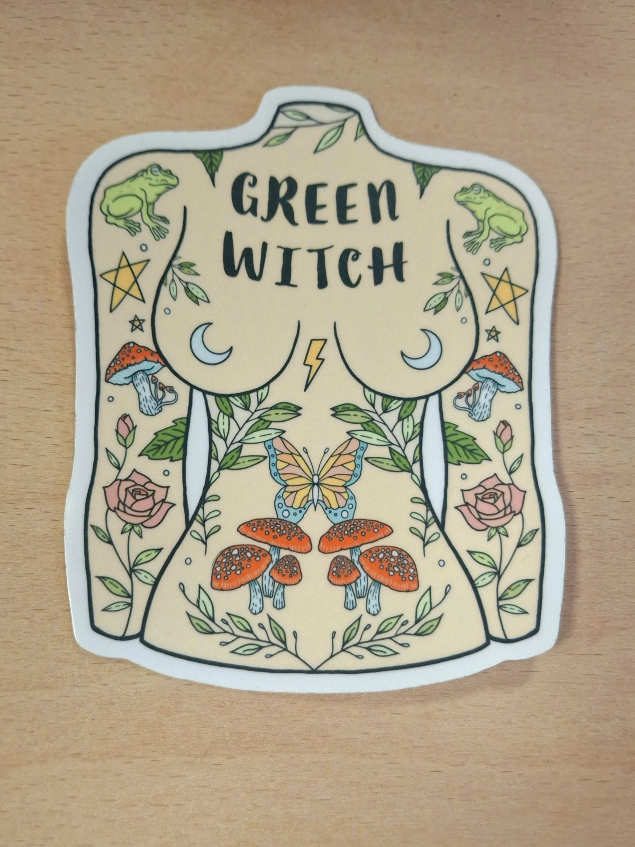 Green Witch Sticker
