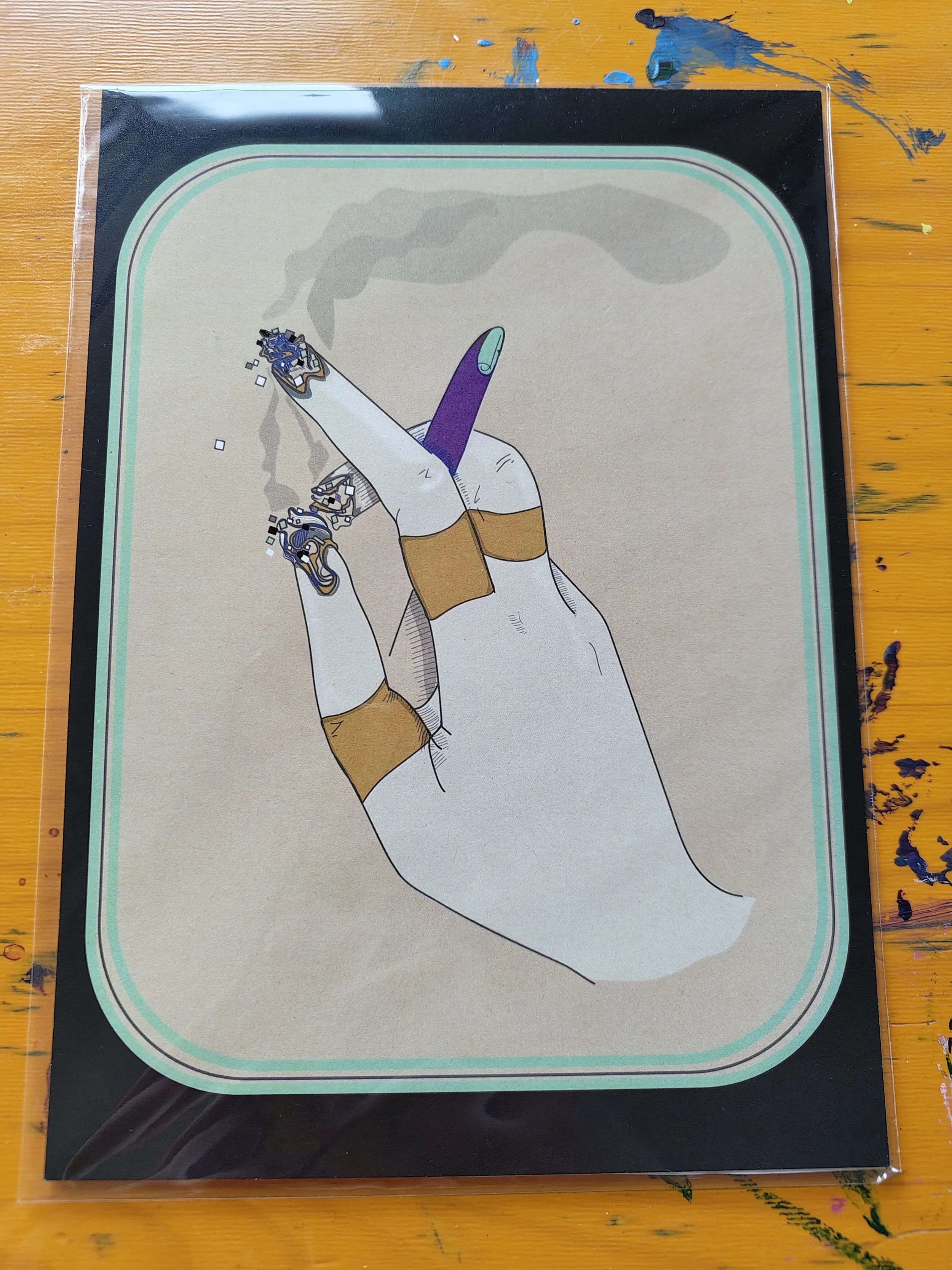 Ciggie Fingies A5 Print