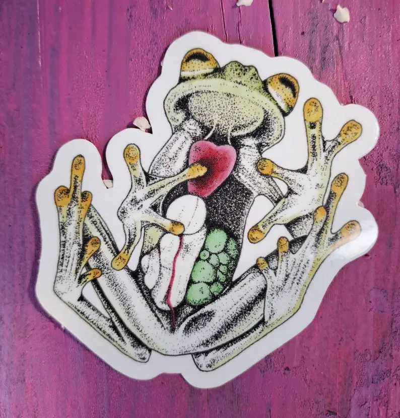 Glass Frog Sticker