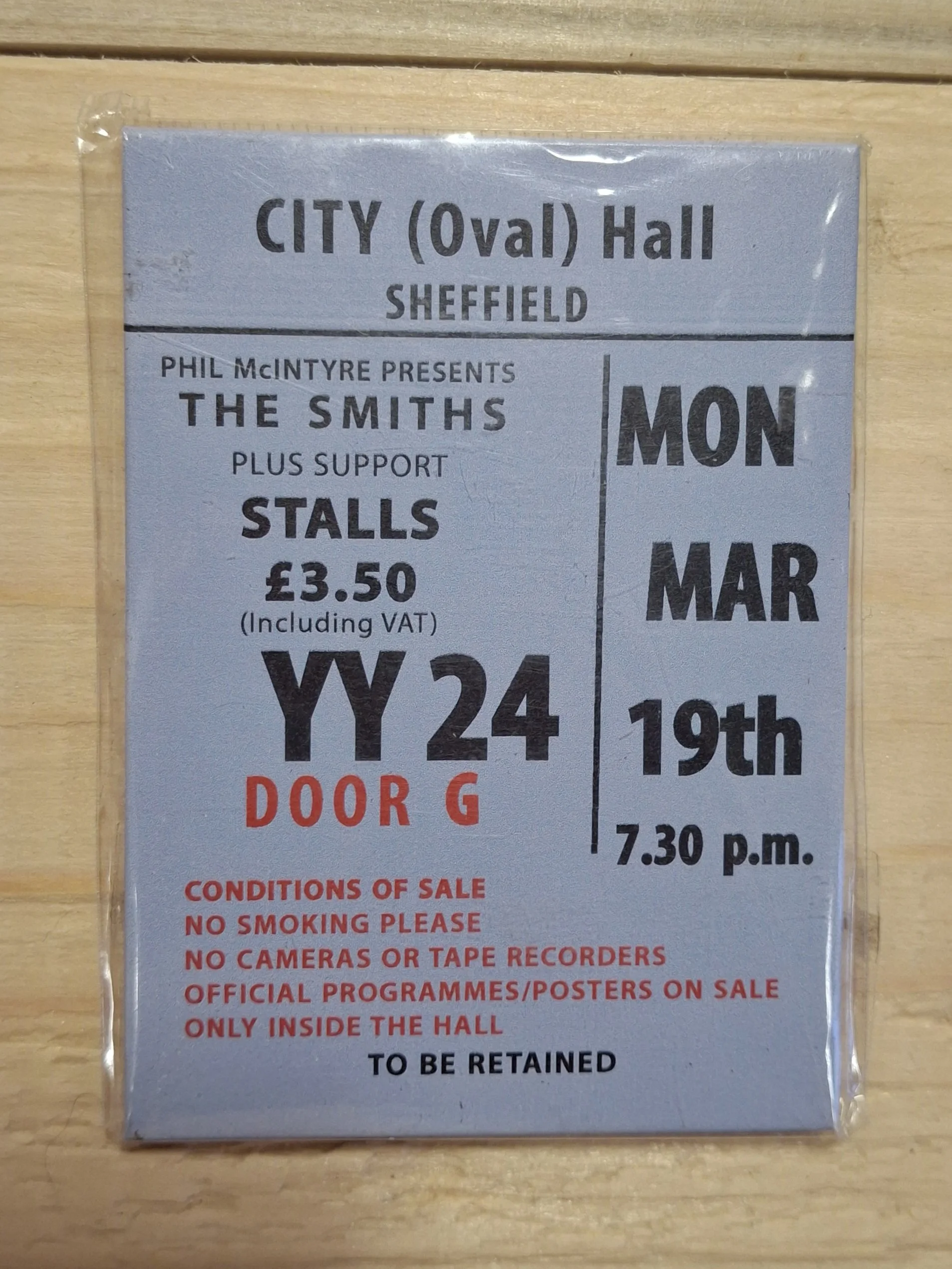 The Smiths Concert Ticket Magnet