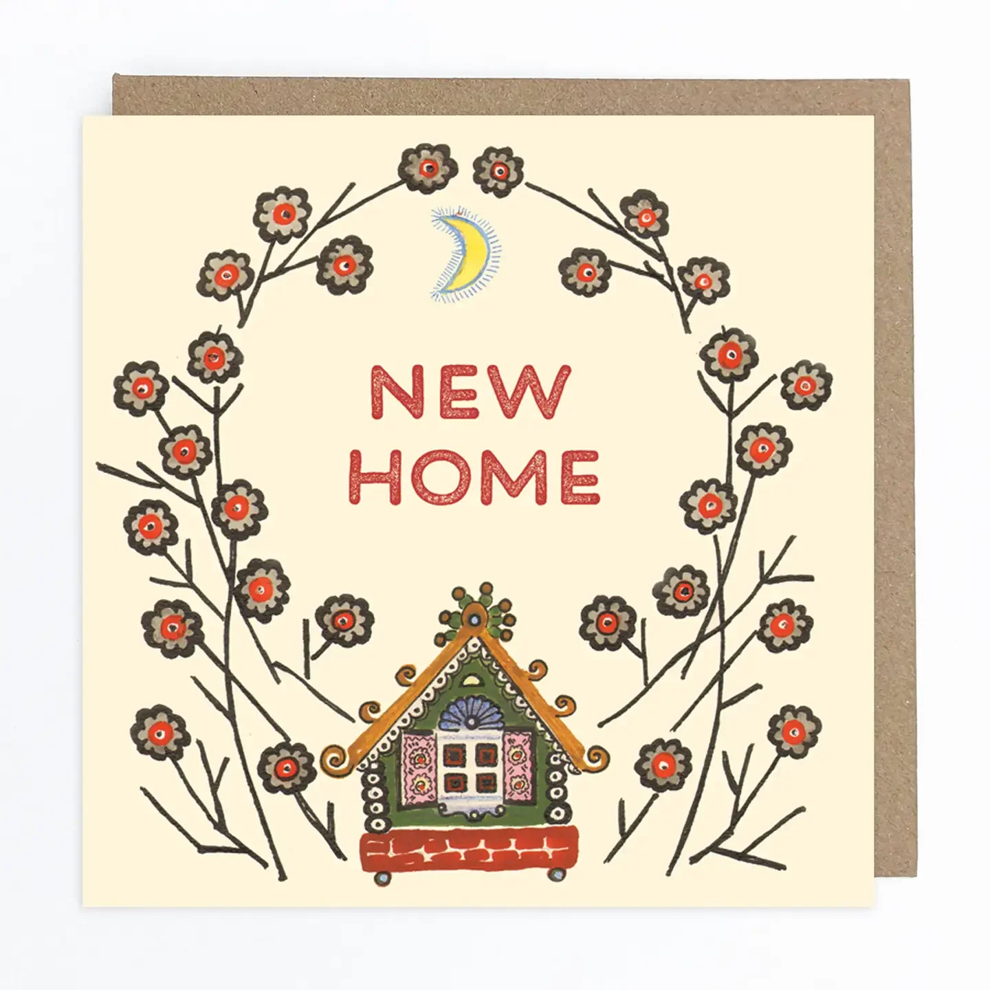 New Home Folk Art Card