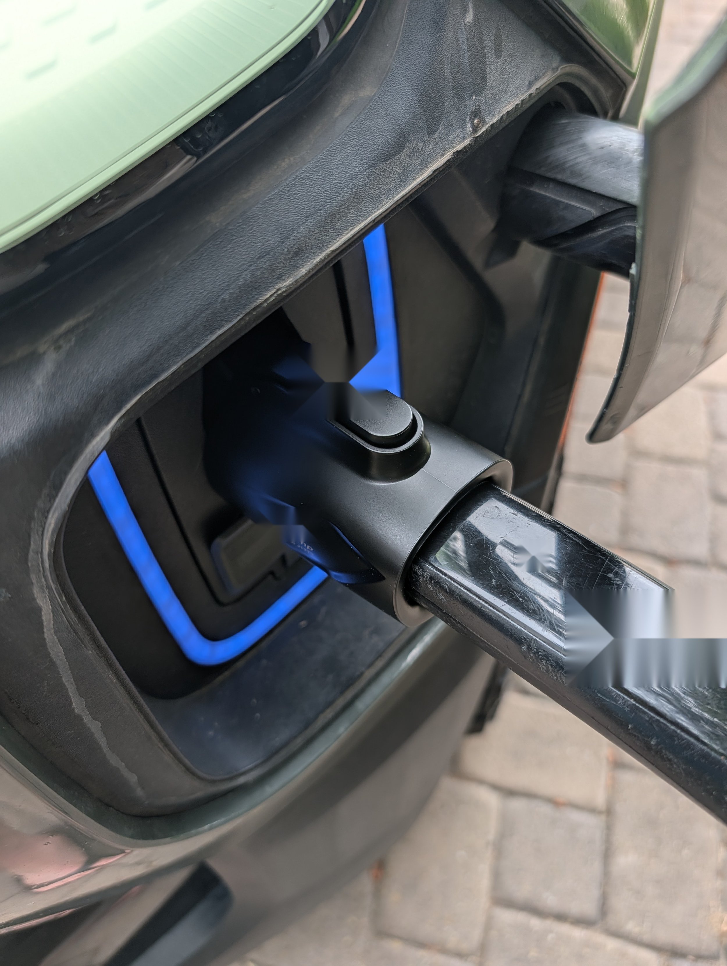 EV plugged in and charging