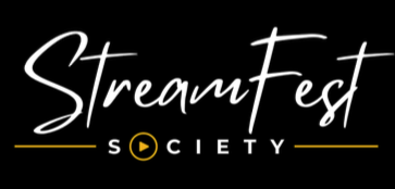 Second Helping Avenue A Films StreamFest Society logo with stylized text and play button symbol