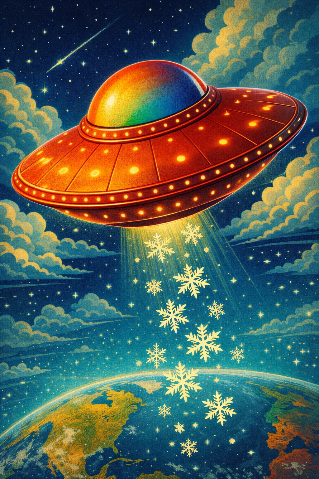 Stardust and Ice Crystals Hold Together 