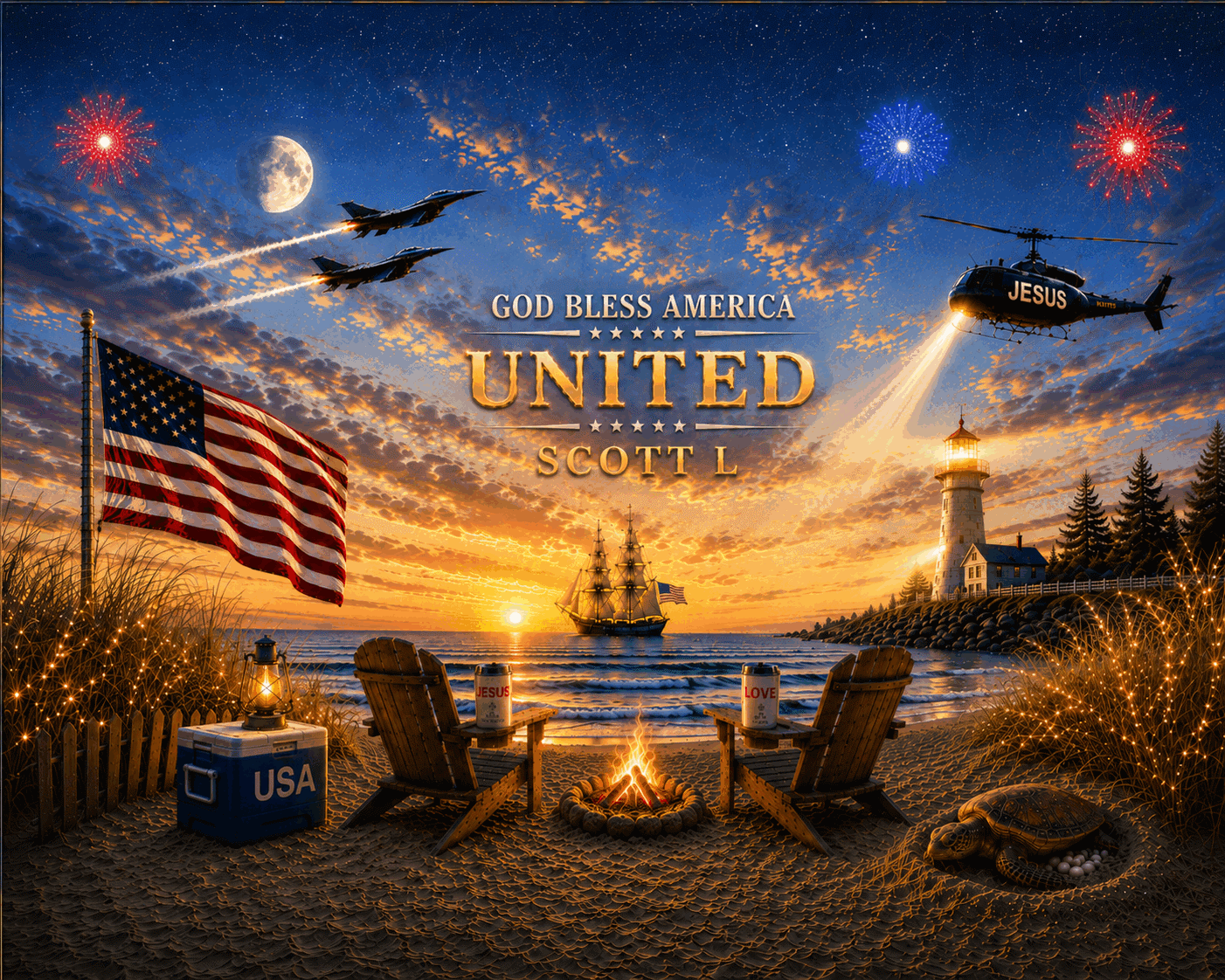 ✝️ GOD BLESS AMERICA 🇺🇸  UNITED  🎬 