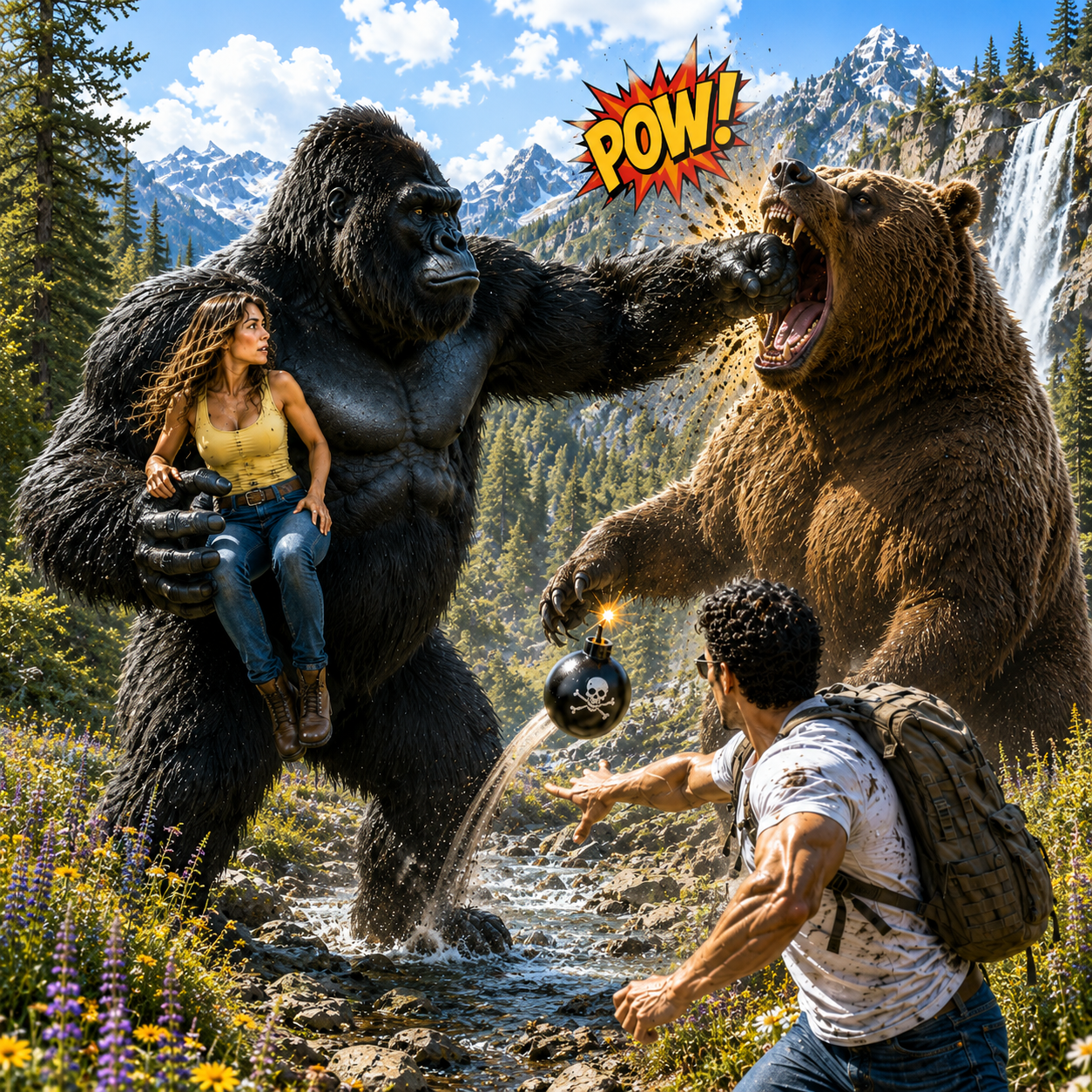 MONSTER BEAR 💣 V.S. GORILLA 005 🦍