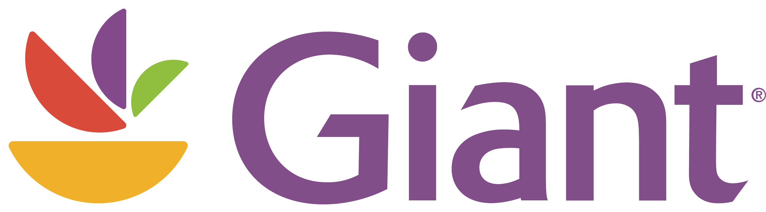 Colorful logo with a bowl shape and leaves, and the word 'Gibant' written in purple.