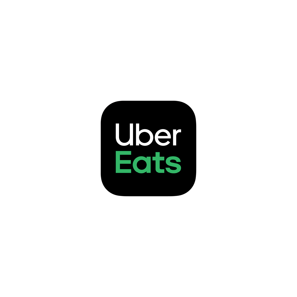 Uber Eats logo in black, white, and green colors.