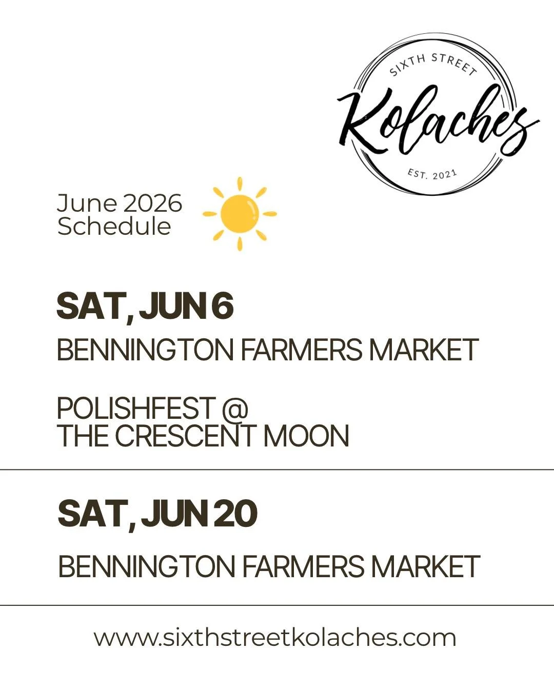 TOMORROW!!
TOMORROW!!
TOMORROW!!

Can you tell we&rsquo;re excited! Can&rsquo;t wait to see you Kolache Nation!!!!!!!