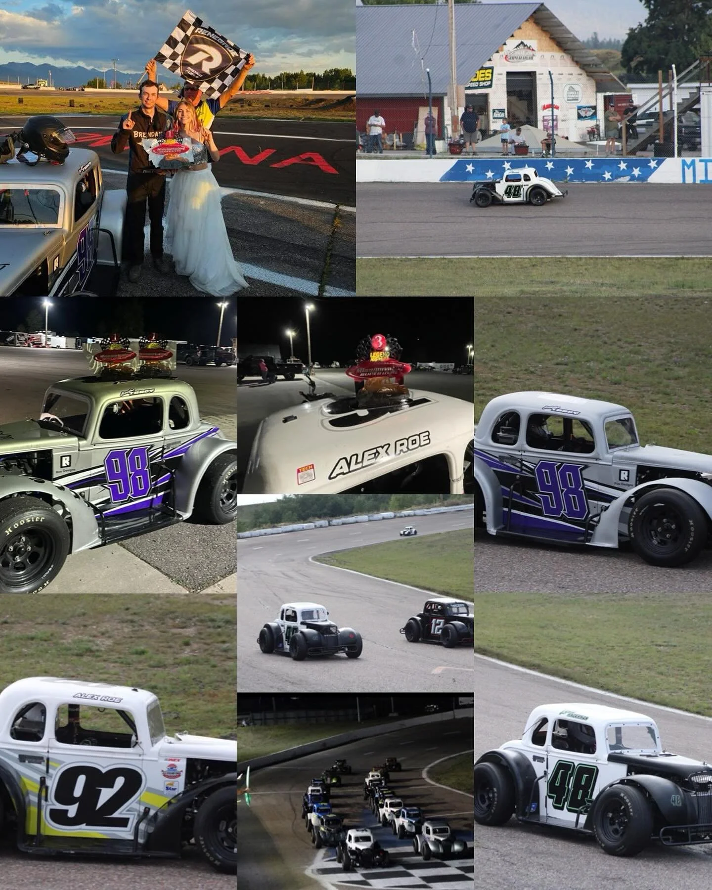 Legends Madness Recap from Mission Valley Super Oval. Brought home some hardware.
Main 1
 - Brendan Tracy  P1 (P1)
 - Alex Roe  P7 (P4)
 - Zeke Anderson  P12 (P8)
Main 2
 - Alex Roe  P3 (P3)
 - Brendan Tracy  P4 (P1)
 - Zeke Anderson  P11 (P8)