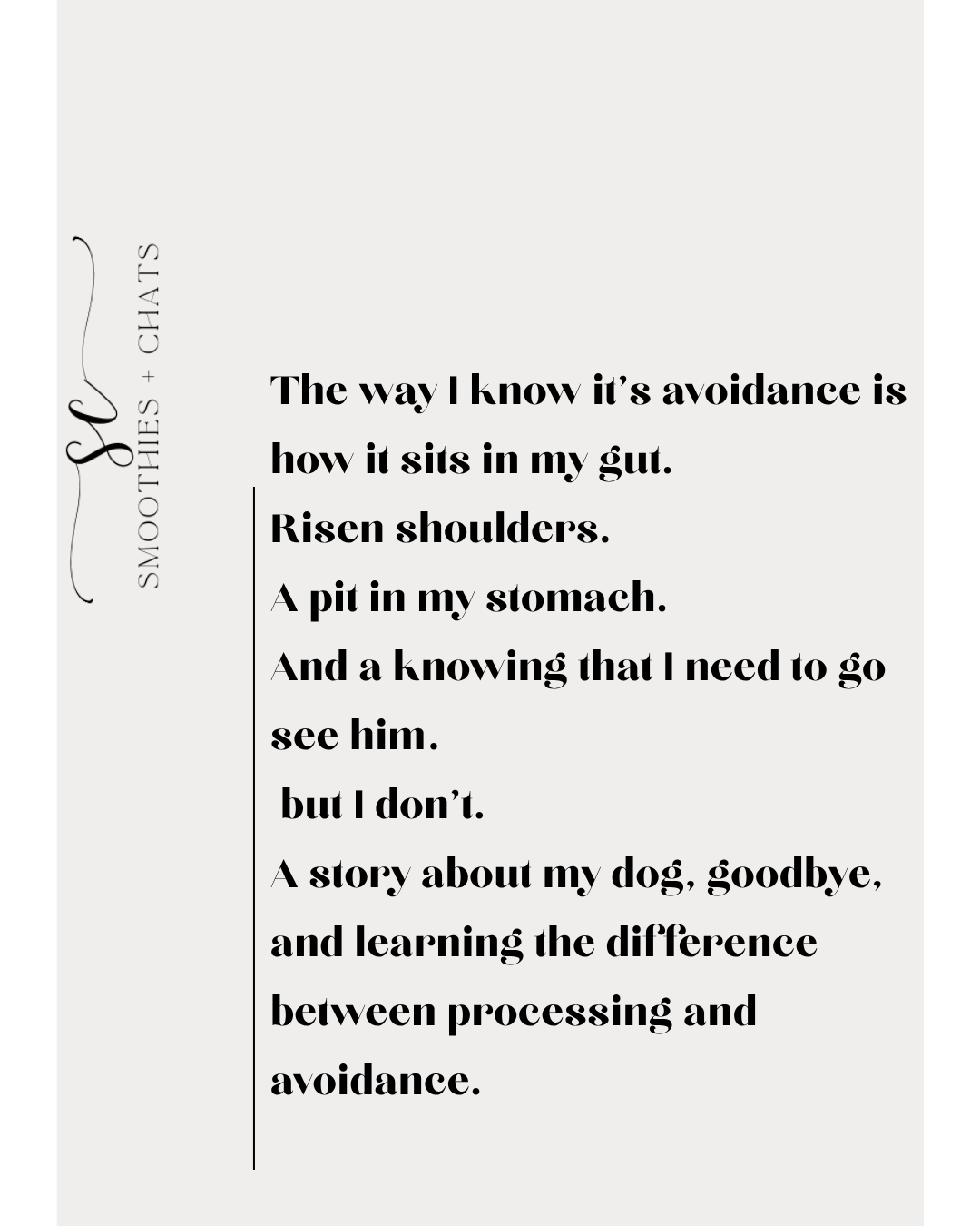 The Things We Avoid (Even When We Love Them Most)