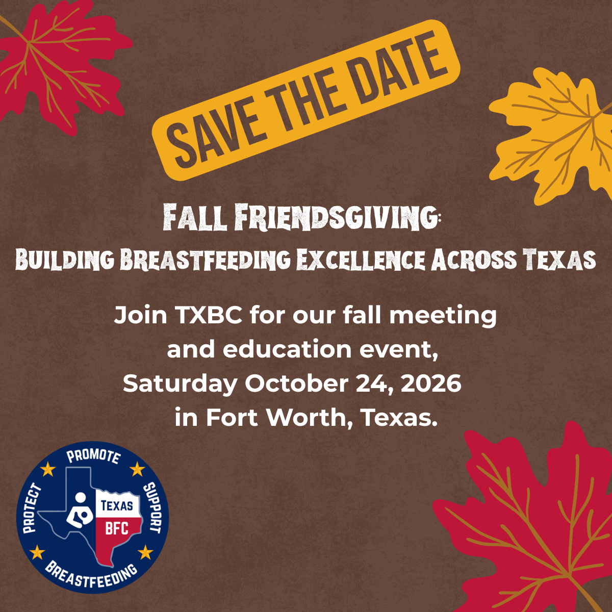 Fall Friendsgiving: Building Breastfeeding Excellence Across Texas