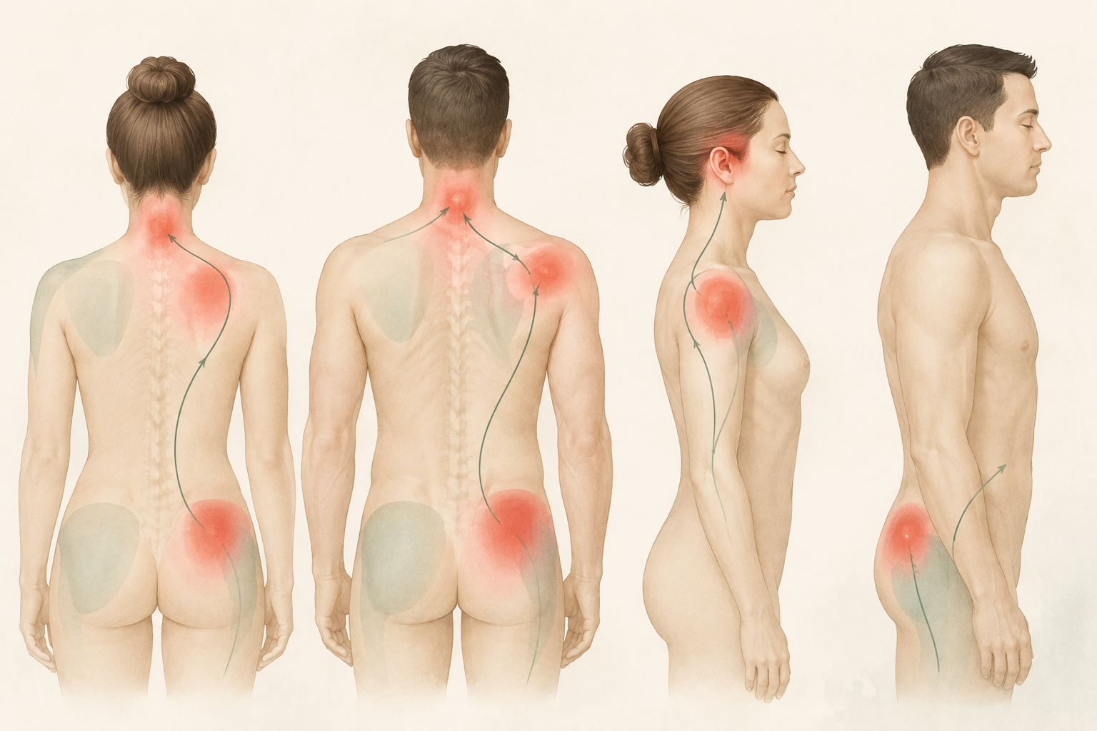 Medical Pain Referral Patterns Diagram