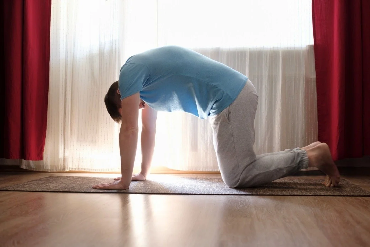 Man Cat-Cow Stretch