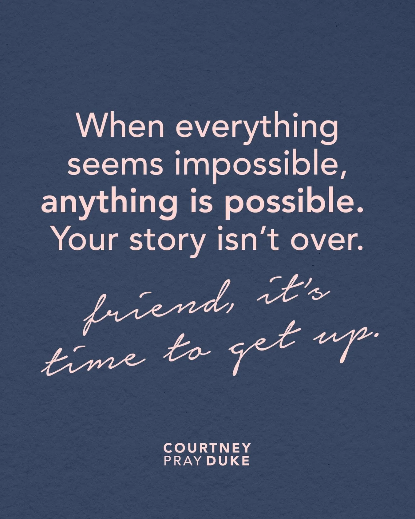 There is not enough self-help material in the world to truly transform your life. But the good news is, there is nothing that God cannot do&hellip;

Impossible is where he starts, and one touch from him changes everything.

I&rsquo;ve seen it in my o