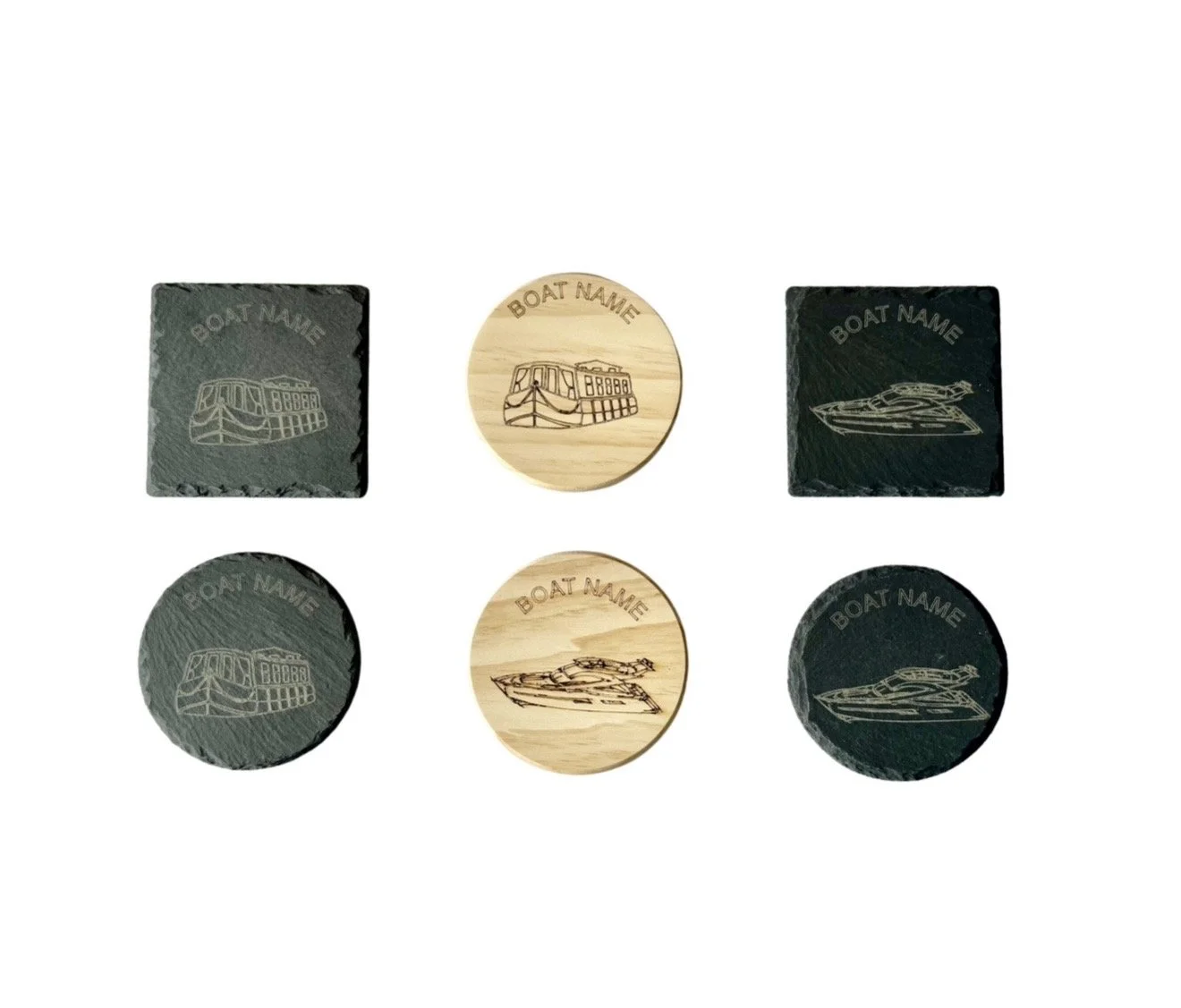 Boat Name Drinks Coaster