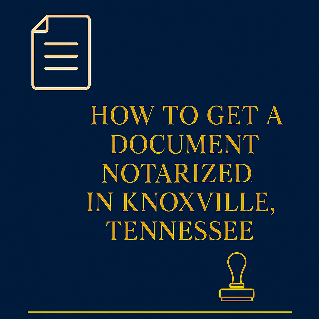 How to Get a Document Notarized in Knoxville, Tennessee