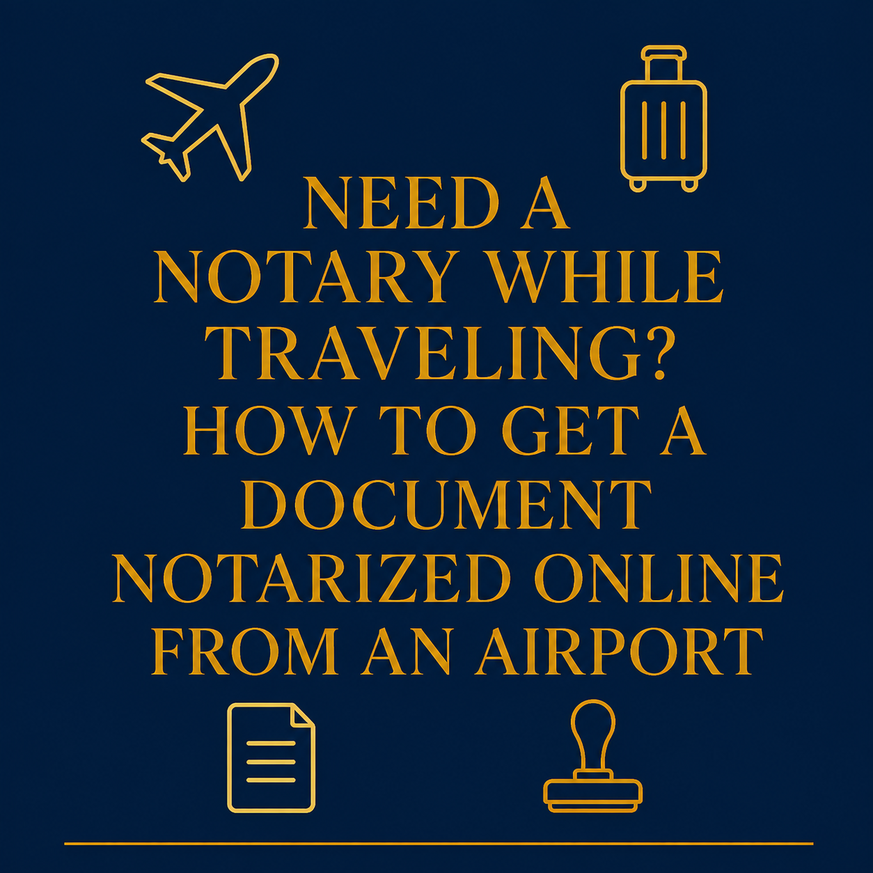 Need a Notary While Traveling? How to Get a Document Notarized Online From an Airport