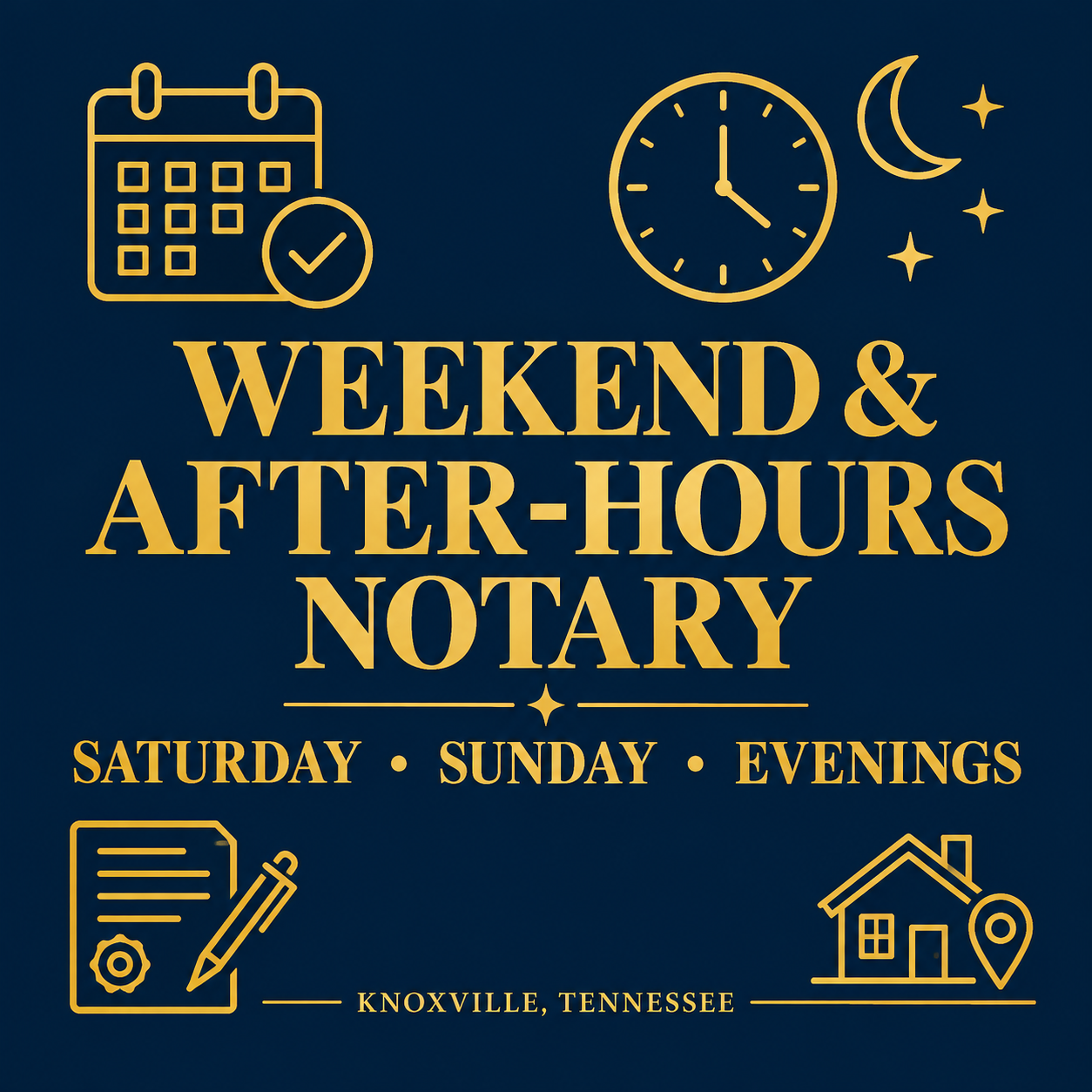 Need a Notary on Saturday or Sunday in Knoxville? Weekend, Evening &amp; Same-Day Options