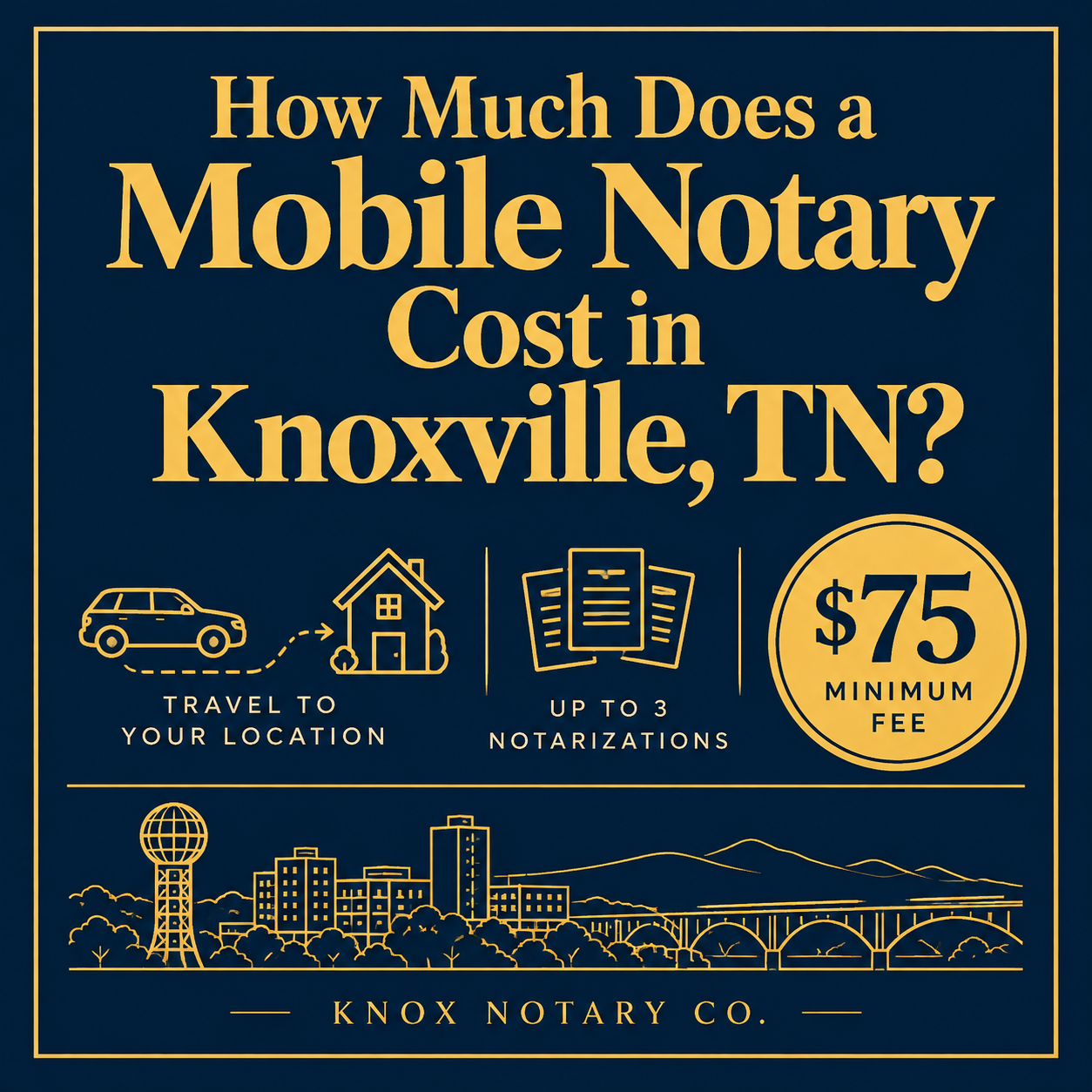 How Much Does a Mobile Notary Cost in Knoxville, TN?