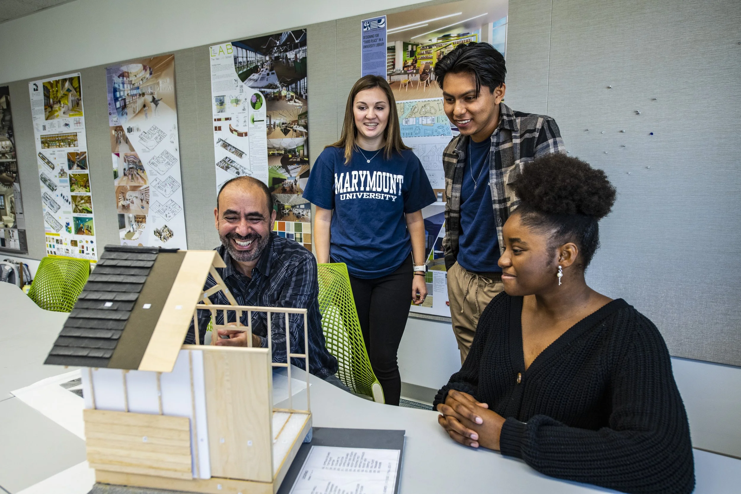 Marymount students in a class.