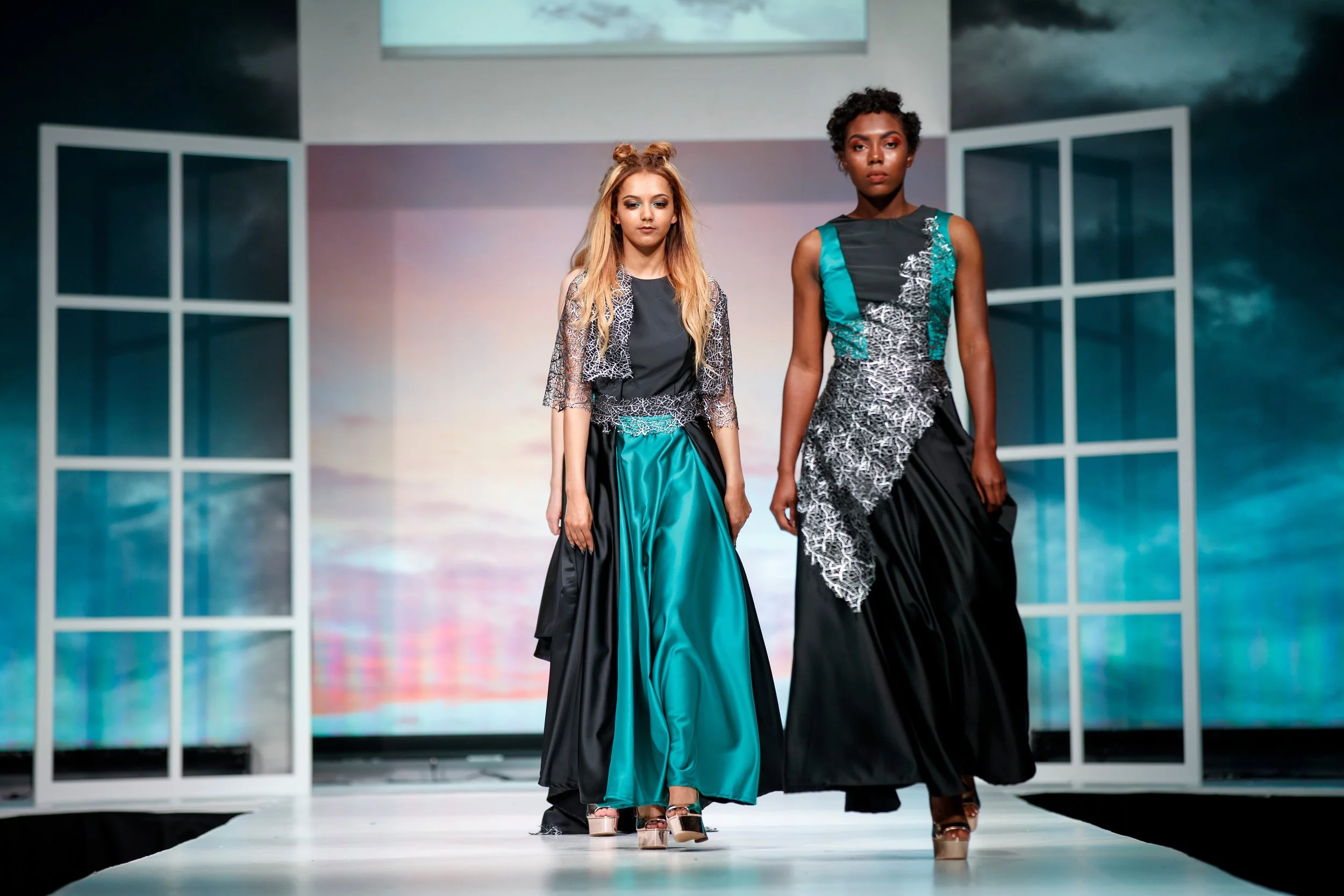 Marymount fasion students on a runway