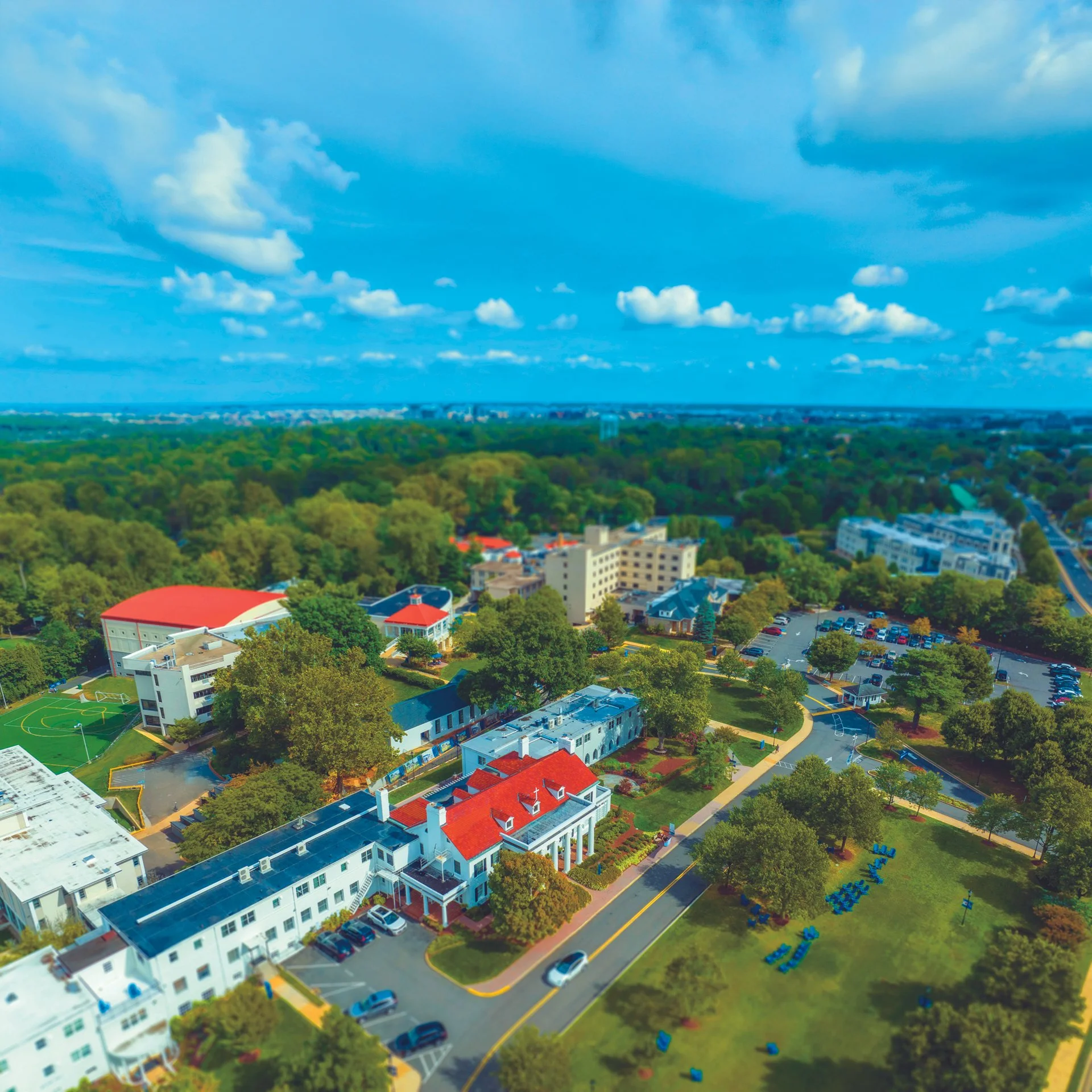 Marymount campus aerial shot