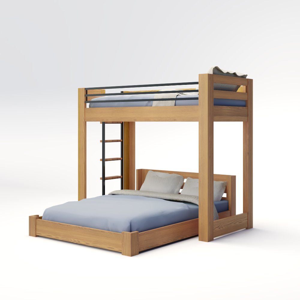 ICON Elevated - Lofted Bunk Bed with Ladder (Metal or Wood)