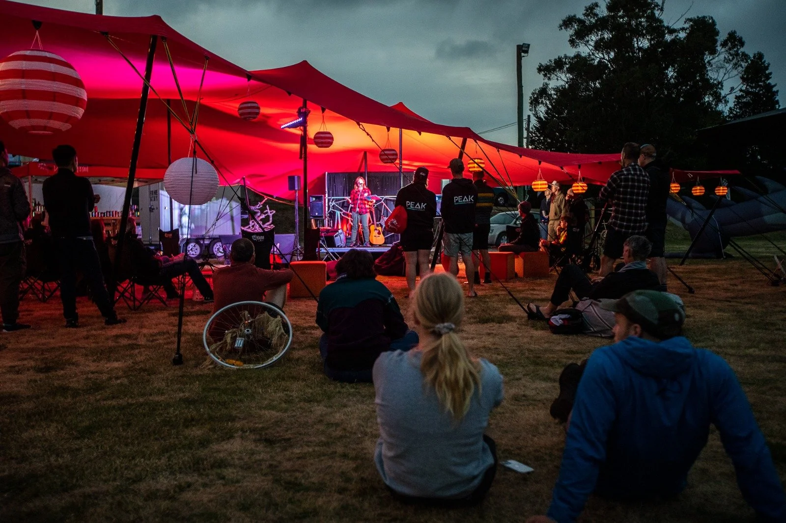Festival and stage, stretch marquee