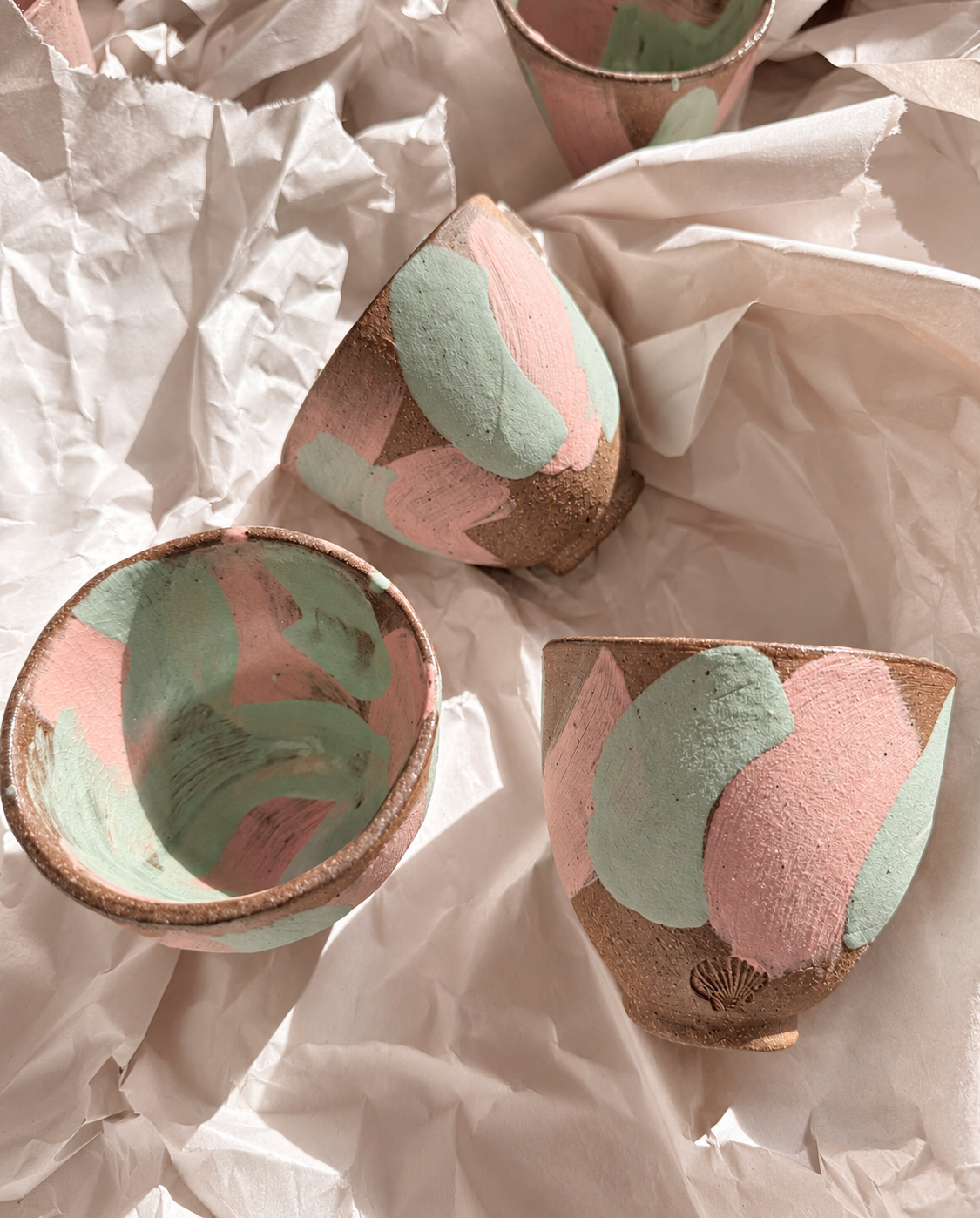 Cacao de Mer X Common Clay Ritual Cup - Mint & Pink