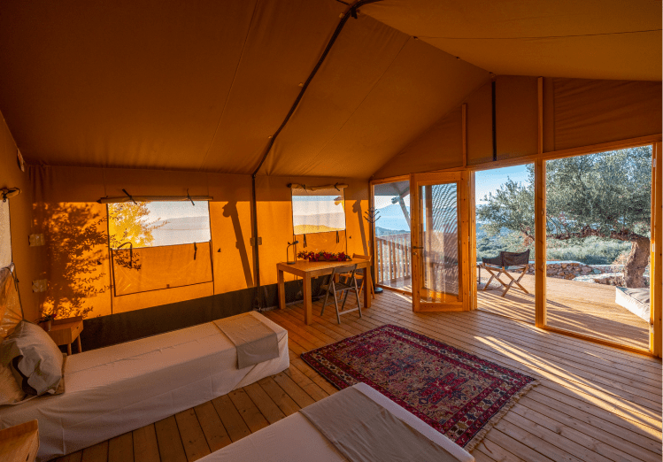 Glamping Accommodation — Shared Bathroom