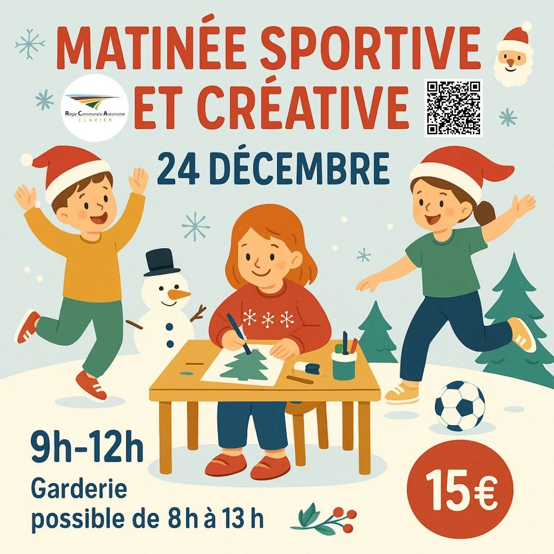 🎄✨ Besoin de souffler avant No&euml;l ?
Des courses de derni&egrave;re minute &agrave; faire, un repas &agrave; pr&eacute;parer ou juste envie de quelques heures de tranquillit&eacute; ?
➡️ On s&rsquo;occupe de vos enfants ! 😄

Le 24 d&eacute;cembr